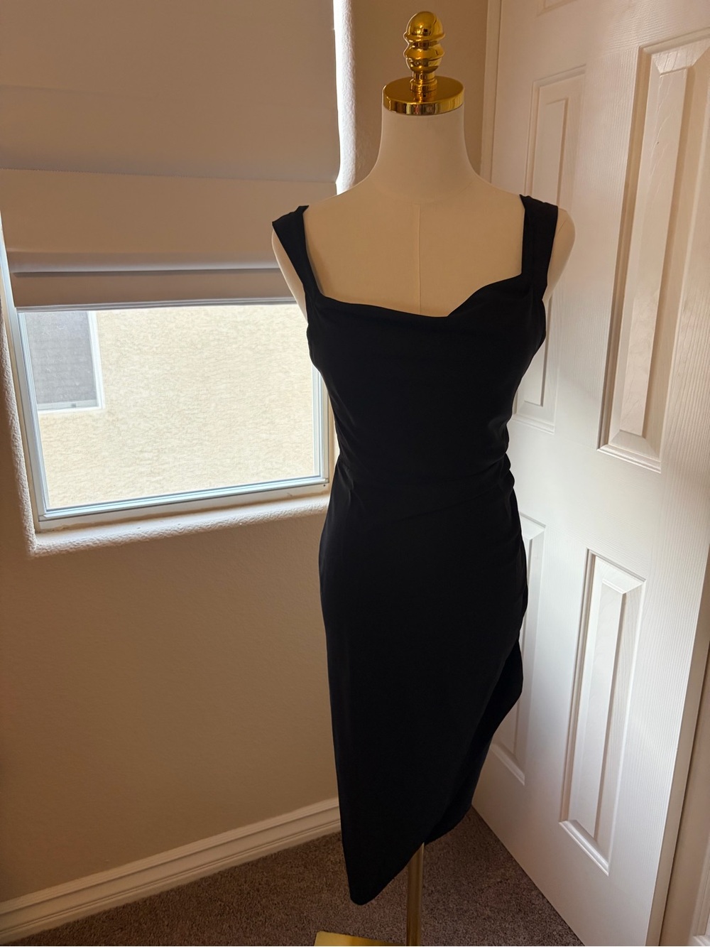 Amanda Uprichard Glamour Midi Dress in Black- NWOT